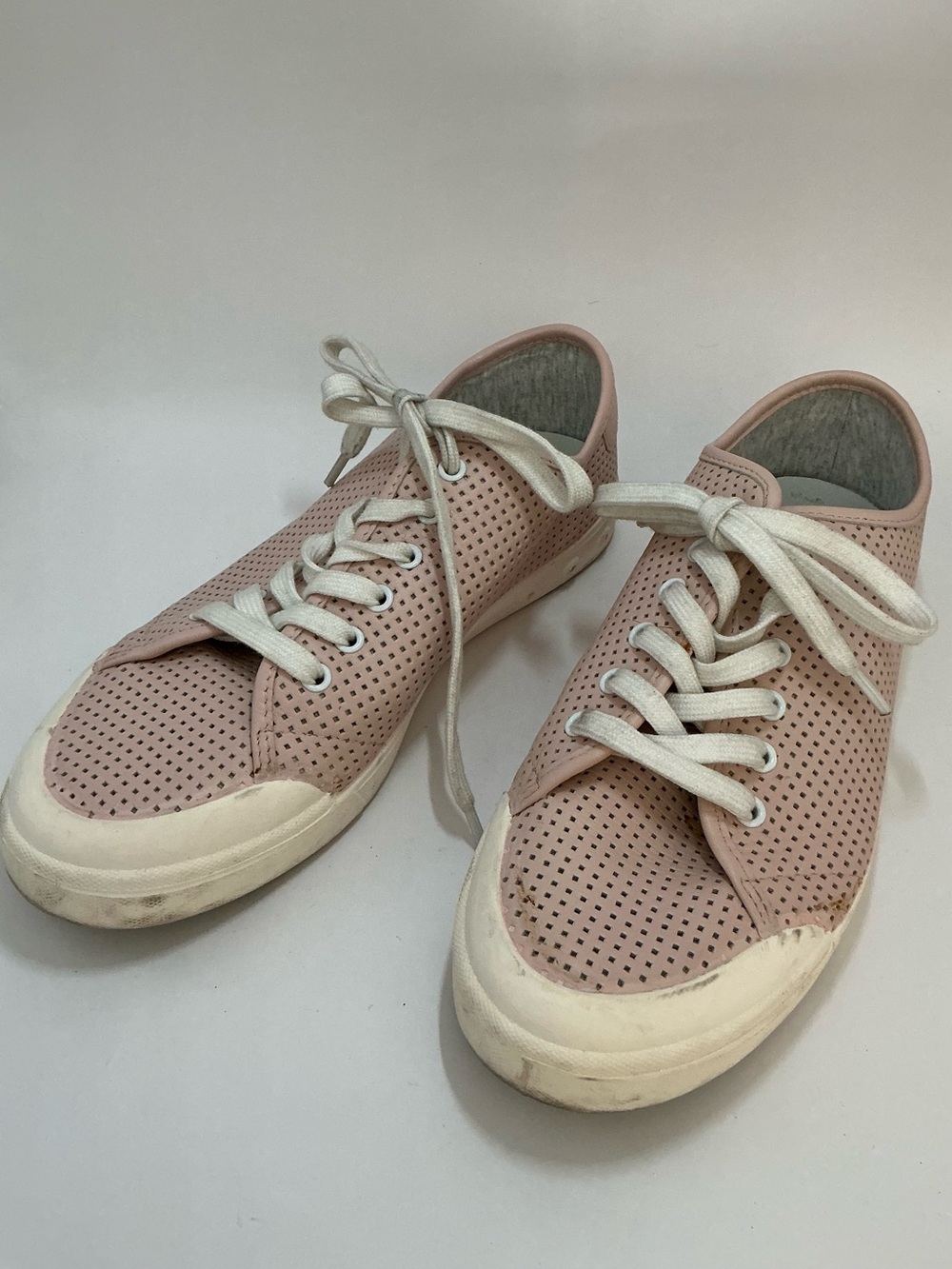 Rag & Bone Standard Issue Pink Perforated Leather Sneakers EU 40/ US 9